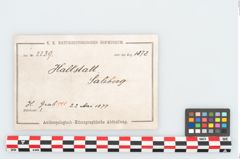 Etikett zu Keramikgefäß (NHMW-PRAE-002239)